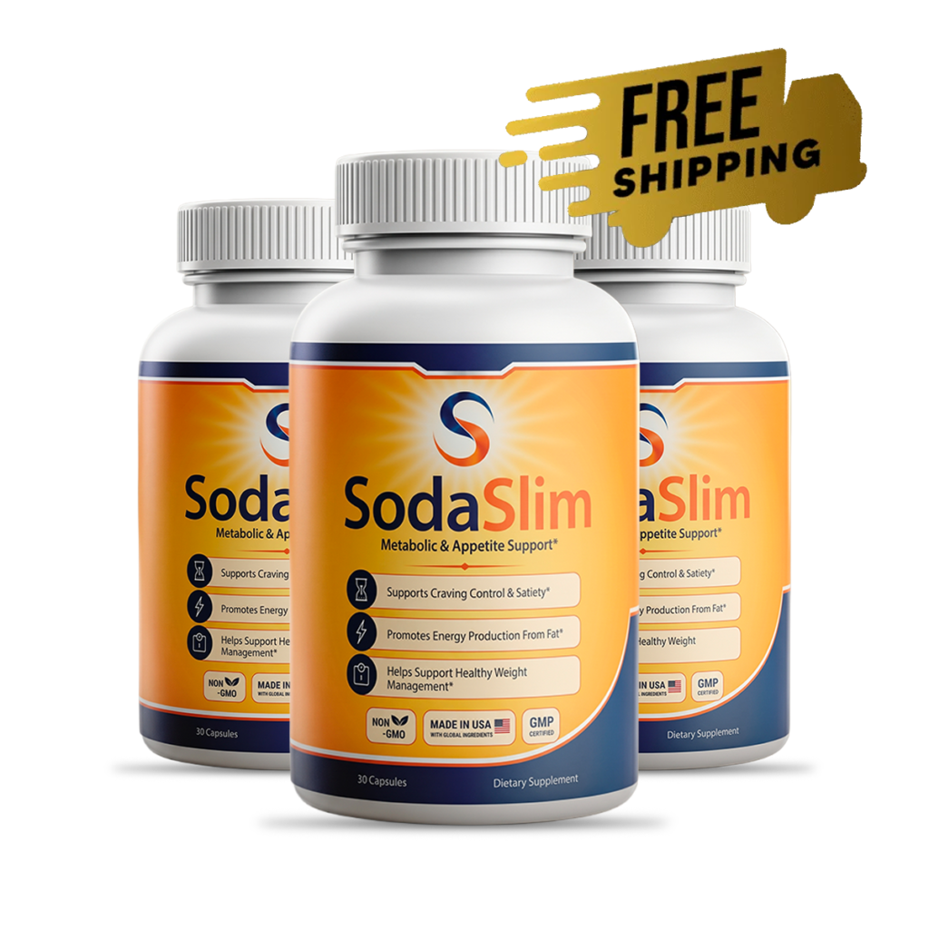 Three bottles of SodaSlim metabolism and appetite support capsules